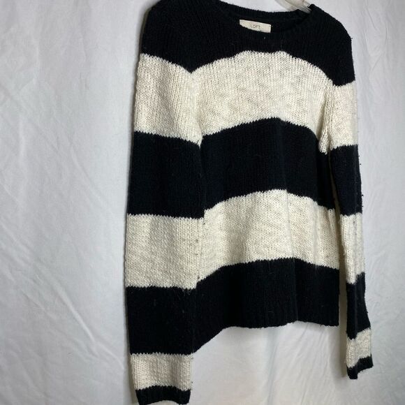 LOFT Wool‎ Alpaca Blend Striped Sweater - Picture 4 of 10